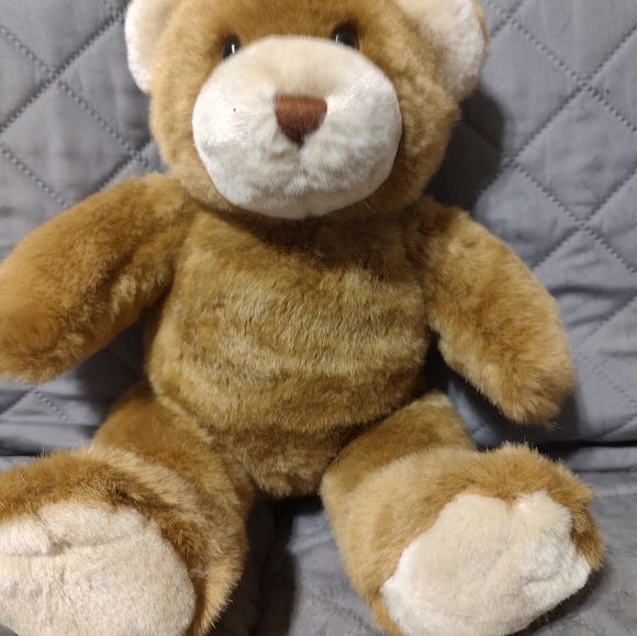 Vintage Build A Bear Plush Light Brown Bear Brown Nose Stuffed Animal 1990s 15" - Picture 2 of 12